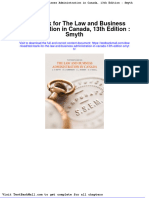 Full Download Test Bank For The Law and Business Administration in Canada 13th Edition Smyth PDF Full Chapter
