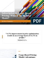 Subscription Vs Usage-Based Pricing - What Is The Optimal Model