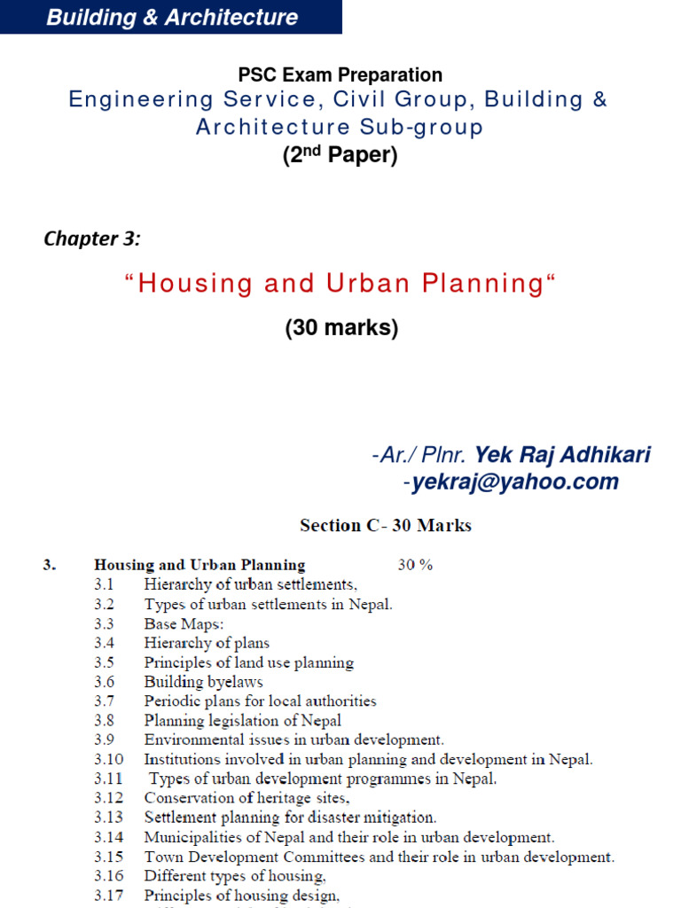 Yra-3rd Class - Building - Archi - Urban Planning-2 | PDF | Water ...