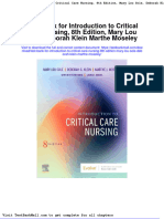 Full Download Test Bank For Introduction To Critical Care Nursing 8th Edition Mary Lou Sole Deborah Klein Marthe Moseley PDF Full Chapter