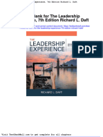 Full download Test Bank for the Leadership Experience 7th Edition Richard l Daft pdf full chapter