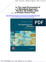 Test Bank For The Legal Environment of Business, A Managerial Approach: Theory To Practice, 4th Edition, Sean Melvin Enrique Guerra-Pujol