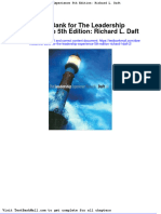 Full Download Test Bank For The Leadership Experience 5th Edition Richard L Daft 2 PDF Full Chapter