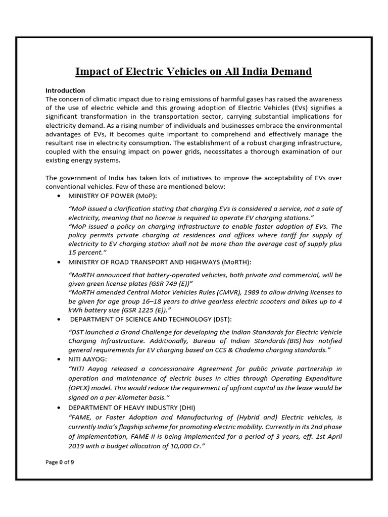 Impact of EV On Grid | Download Free PDF | Electric Vehicle | Battery ...