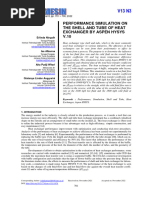 Performance Simulation On The Shell and Tube of Heat Exchanger by Aspen Hysys V.10