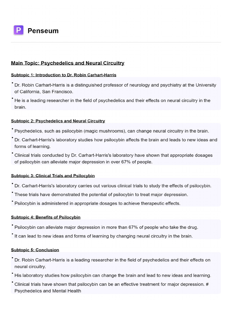 Psychedelics Neural Circuitry Pdf
