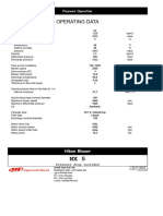 Operating Data: Pressure Drop Included