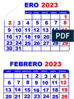 Calendario 2023 Formato Pequeño