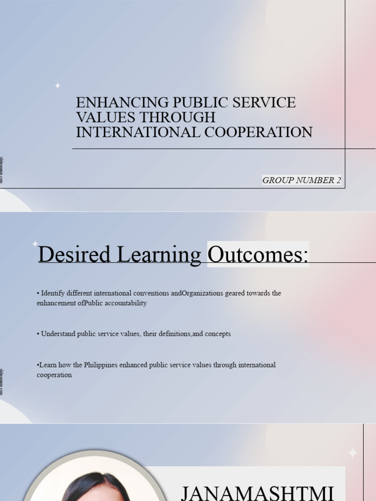 GROUP 2 Enhancing Public Service Values Through International ...