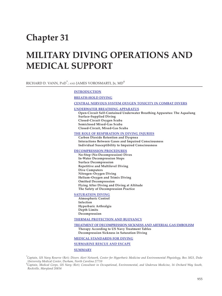 Military Diving Operations Overview | PDF | Scuba Diving | Underwater ...