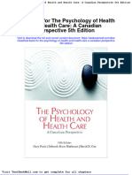Full Download Test Bank For The Psychology of Health and Health Care A Canadian Perspective 5th Edition PDF Full Chapter
