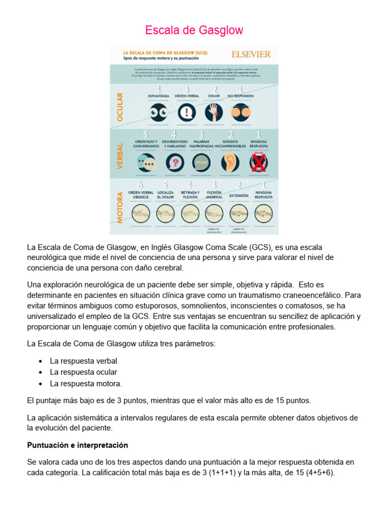 Escala de Gasglow | PDF