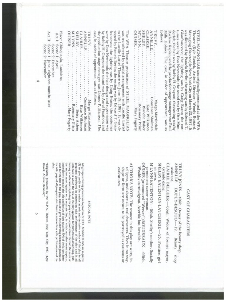 Harling, Robert STEEL MAGNOLIAS PDF