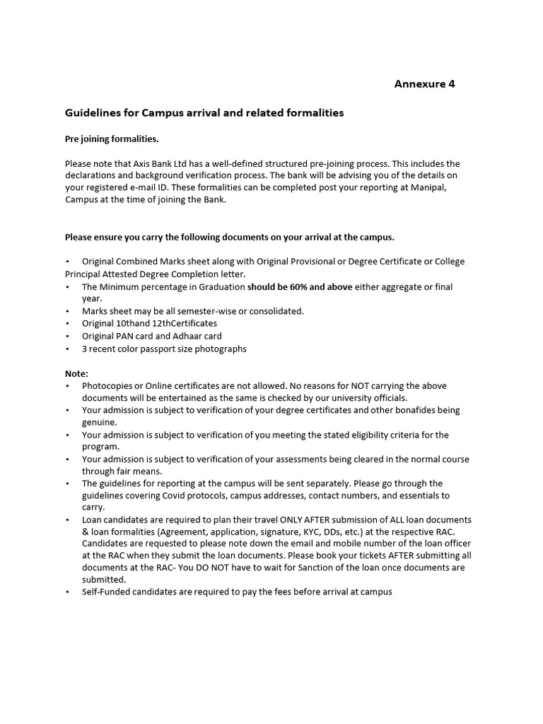 Annexure 4 Campus Guideline | PDF