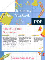 Elementary Yearbook Blue and White Cute Illustrative Yearbook Presentation