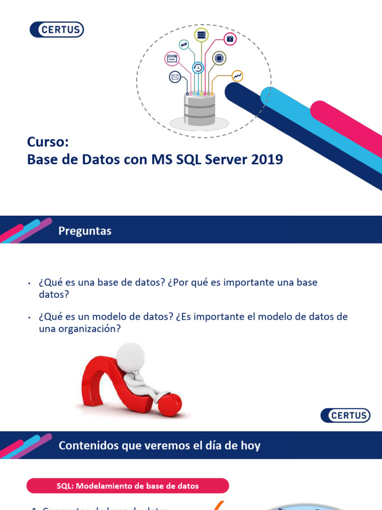 Curso SQL Server 2019: Modelos de Datos | PDF | Bases de datos | SQL