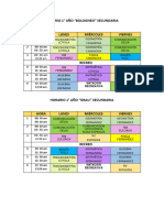 Horario Estudiantes Secundaria Pinar