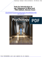 Full Download Test Bank For Introduction To Psychology Gateways To Mind and Behavior 15th Edition Dennis Coon PDF Full Chapter