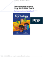 Full Download Test Bank For Introduction To Psychology 9th Edition Plotnik PDF Full Chapter