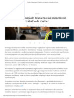 Saúde e Segurança Do Trabalho e Os Impactos No Trabalho Da Mulher