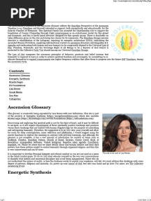 Ascension Glossary