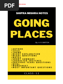 Class 12 Going Places SDC Notes