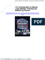 Full Download Test Bank For Introduction To Sports Medicine and Athletic Training 3rd Edition by France PDF Full Chapter