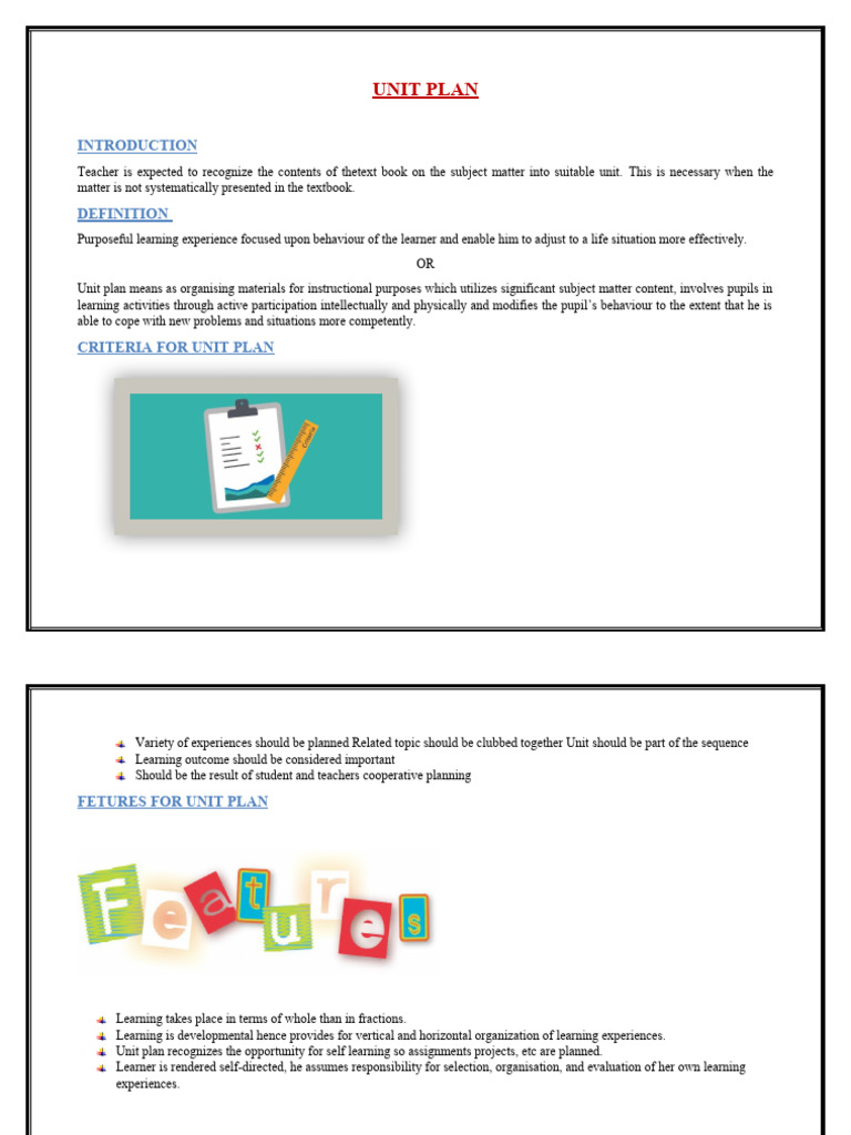 Effective Unit Planning for Educators | PDF