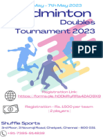Badminton Tournament 2023 - Shuffle
