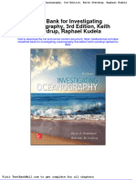 Full Download Test Bank For Investigating Oceanography 3rd Edition Keith Sverdrup Raphael Kudela PDF Full Chapter