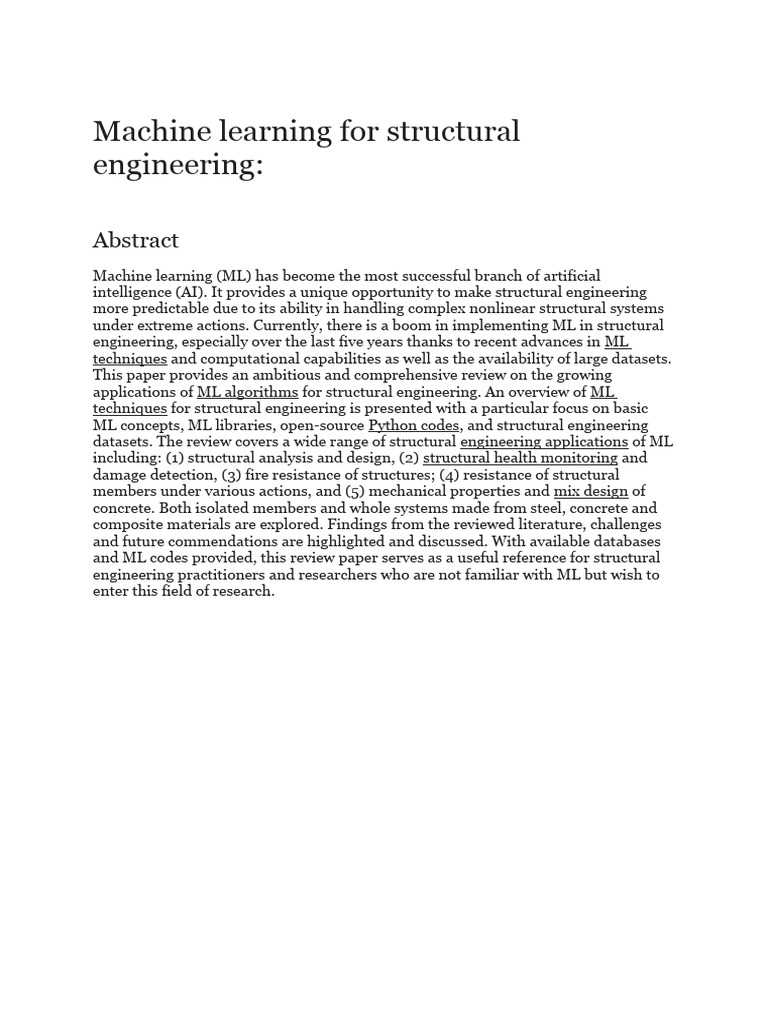 ML in Structural Engineering | PDF