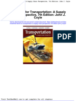 Full Download Test Bank For Transportation A Supply Chain Perspective 7th Edition John J Coyle PDF Full Chapter