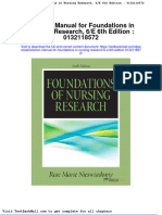 Full Download Solution Manual For Foundations in Nursing Research 6 e 6th Edition 0132118572 PDF Full Chapter