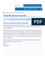 Verbal Periphrasis in Spanish