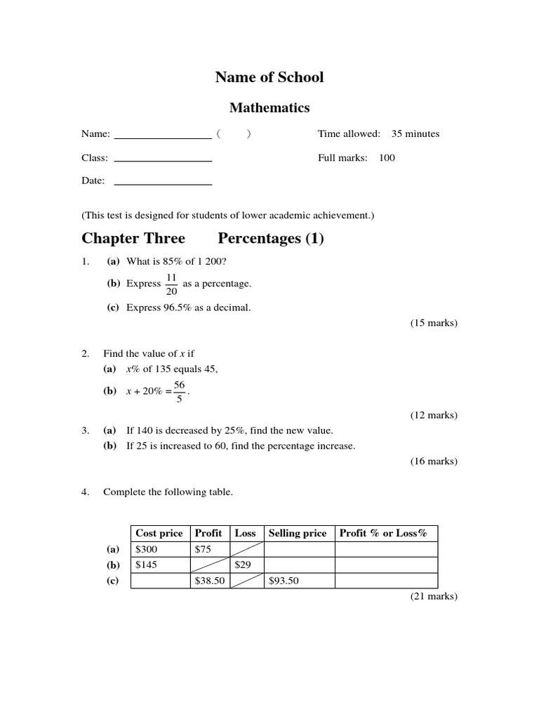 Book Exercise Math Chapter 9 S1 Low Difficulty | PDF