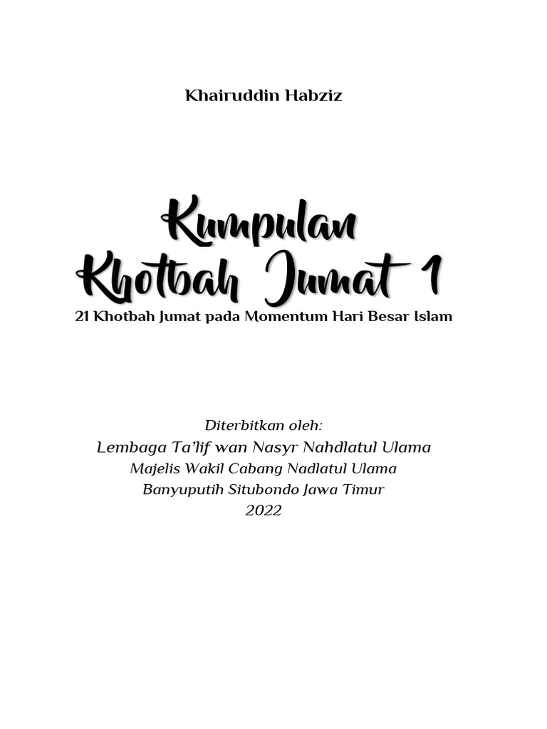 Khotbah Hari Raya Idul Fitri - 2022 | PDF