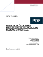 Impacte Acustic Dels Processos de Recollida de Residus Municipals