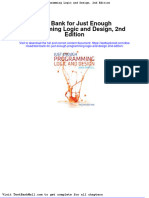 Full Download Test Bank For Just Enough Programming Logic and Design 2nd Edition PDF Full Chapter