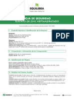 MSDS Sulfato de Zinc Heptahidratado