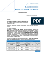 Carta Pronto Pago FMC Telefonica Del Perú S.A.A. - Cobranza