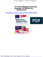 Full Download Test Bank For Kinns Medical Assisting Fundamentals 1st Edition by Niedzwiecki PDF Full Chapter