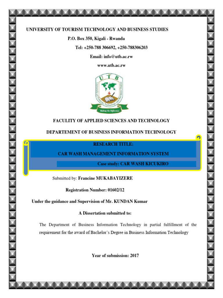 Carwash Management System PDF Information System Validity