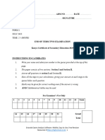 ST PATRICK'S BOYS MATHEMATICS DEPARTMENT Form 1 Term 2 Exam 2023 Questions