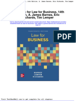 Full Download Test Bank For Law For Business 14th Edition A James Barnes Eric Richards Tim Lemper 2 PDF Full Chapter