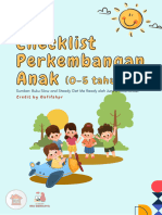 Tabel Checklist Perkembangan Anak