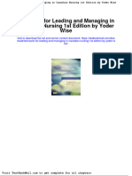 Full Download Test Bank For Leading and Managing in Canadian Nursing 1st Edition by Yoder Wise PDF Full Chapter