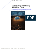 Full Download Test Bank For Learning and Memory 4th Edition Terry PDF Full Chapter