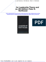 Full Download Test Bank For Leadership Theory and Practice 8th Edition Peter G Northouse PDF Full Chapter