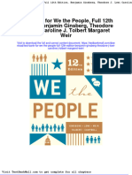 Full Download Test Bank For We The People Full 12th Edition Benjamin Ginsberg Theodore J Lowi Caroline J Tolbert Margaret Weir PDF Full Chapter