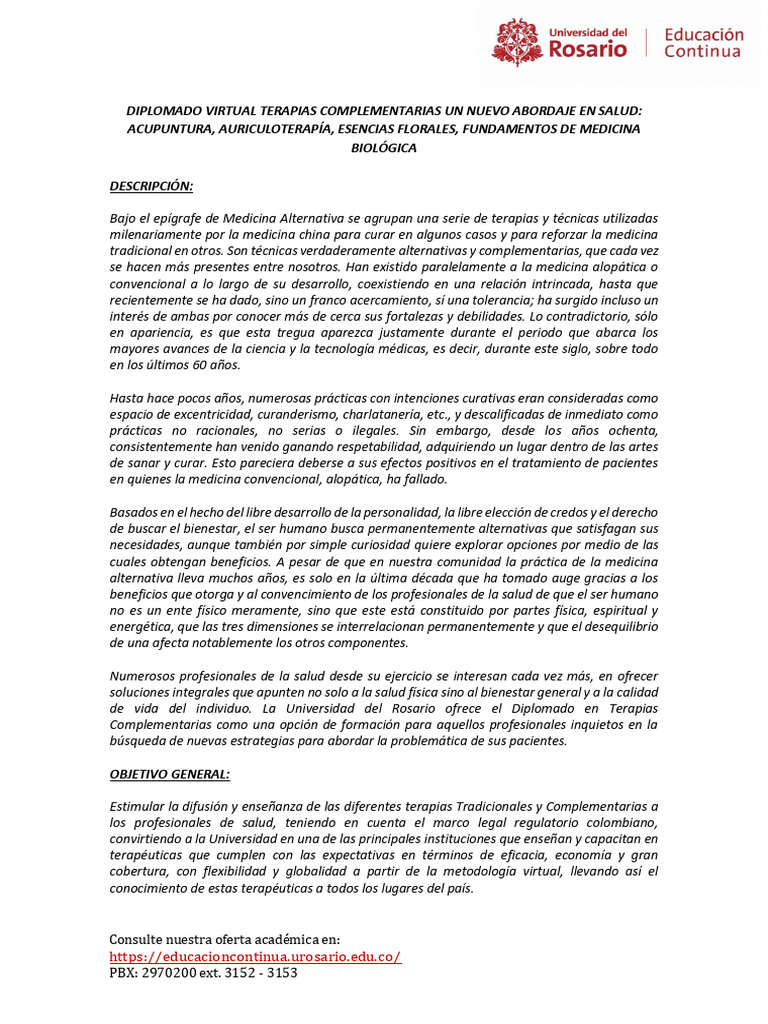 Terapias Complementarias | PDF | Medicina alternativa | Medicina